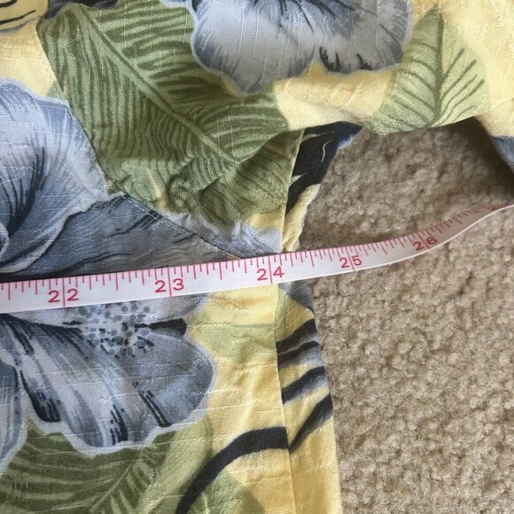 yellow and blue Hawaiian shirt - Picture 5 of 5